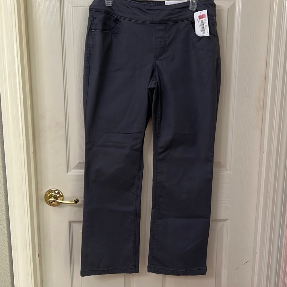 NWT Westbound (the Park Avenue Fit) Mid Rise Boot Cut Gray Pants Size 10 Short
